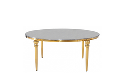 Table ronde dorée